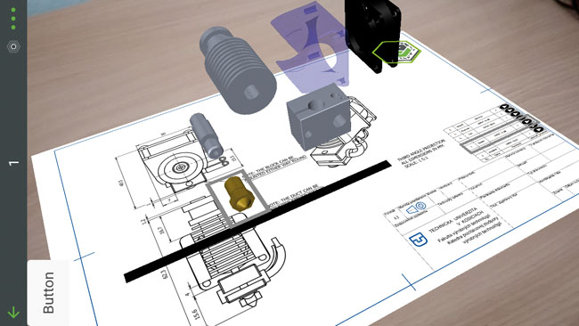 Obr. 7 Zobrazenie AR pomocou smart zariadenia